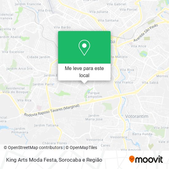 King Arts Moda Festa mapa