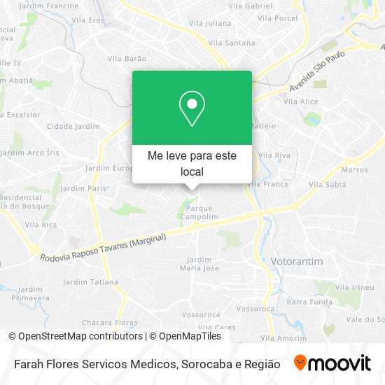 Farah Flores Servicos Medicos mapa