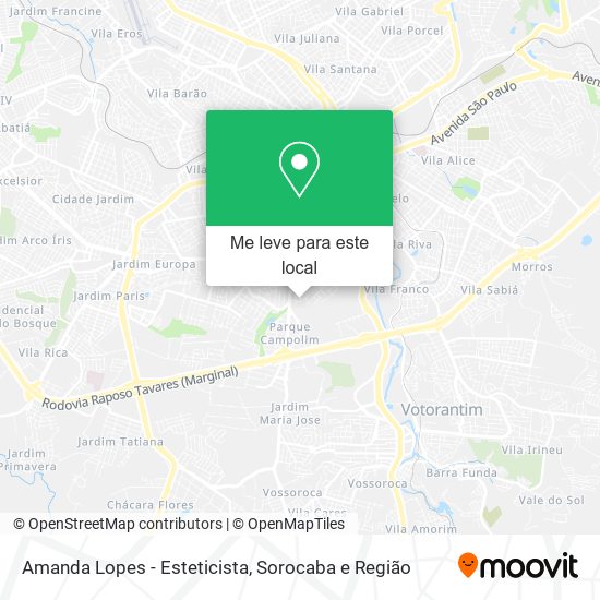 Amanda Lopes - Esteticista mapa