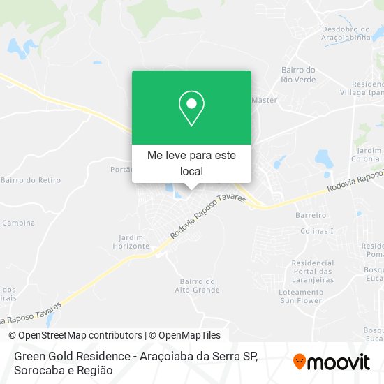 Green Gold Residence - Araçoiaba da Serra SP mapa