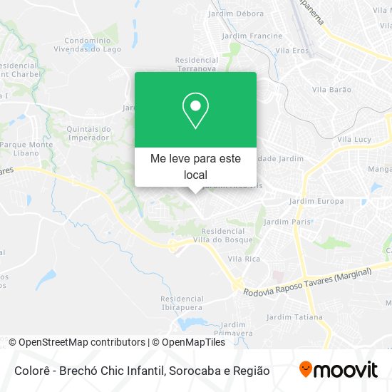 Colorê - Brechó Chic Infantil mapa