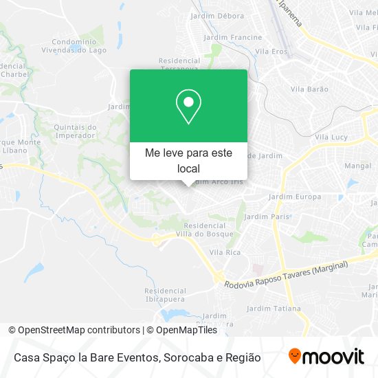 Casa Spaço la Bare Eventos mapa