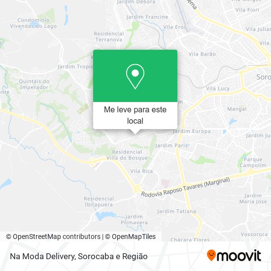 Na Moda Delivery mapa