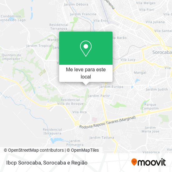 Ibcp Sorocaba mapa