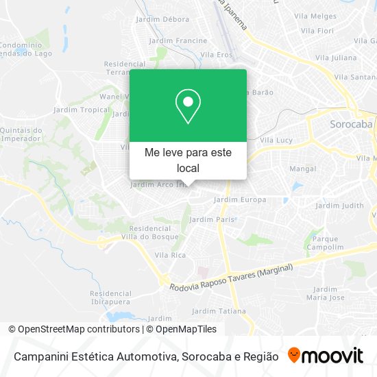 Campanini Estética Automotiva mapa