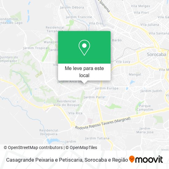 Casagrande Peixaria e Petiscaria mapa