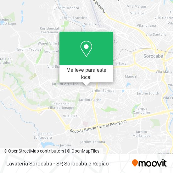 Lavateria Sorocaba - SP mapa