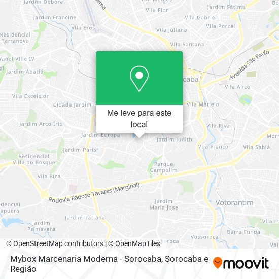 Mybox Marcenaria Moderna - Sorocaba mapa