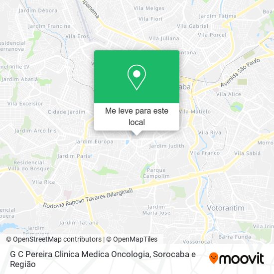 G C Pereira Clinica Medica Oncologia mapa
