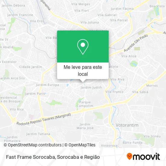 Fast Frame Sorocaba mapa