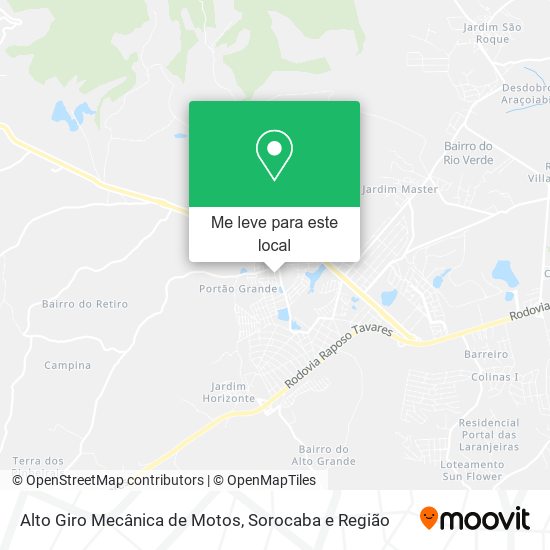 Alto Giro Mecânica de Motos mapa