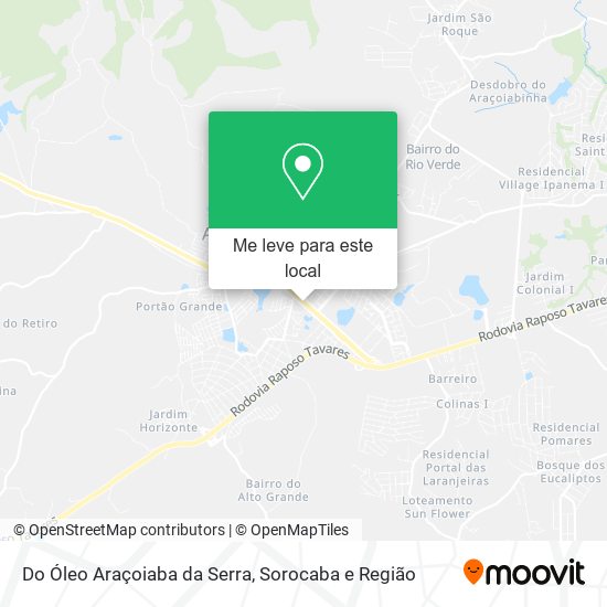 Do Óleo Araçoiaba da Serra mapa