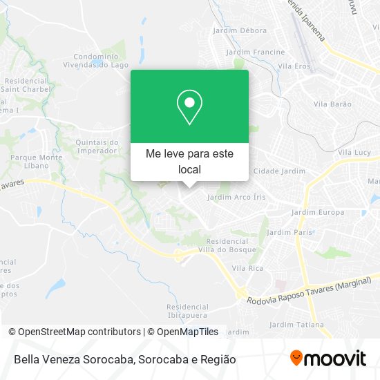 Bella Veneza Sorocaba mapa