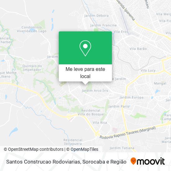 Santos Construcao Rodoviarias mapa
