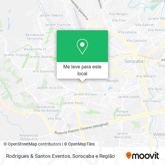 Rodrigues & Santos Eventos mapa