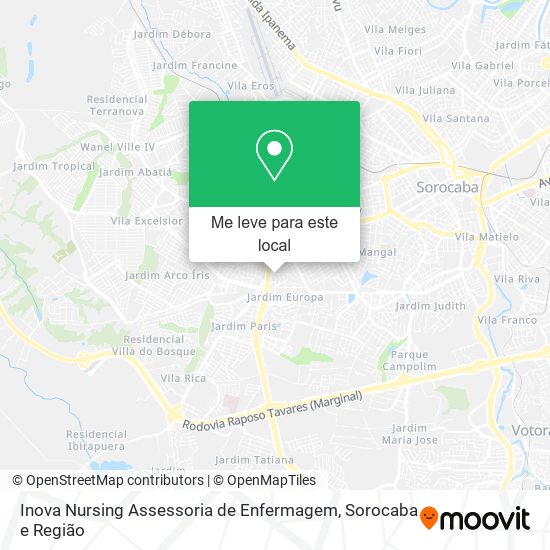 Inova Nursing Assessoria de Enfermagem mapa