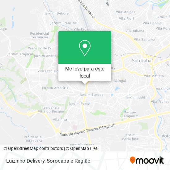 Luizinho Delivery mapa