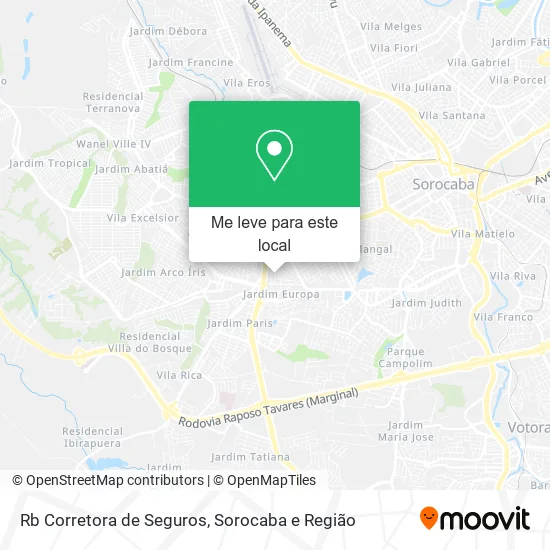 Rb Corretora de Seguros mapa