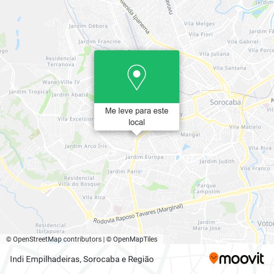 Indi Empilhadeiras mapa