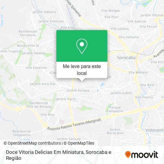 Doce Vitoria Delicias Em Miniatura mapa