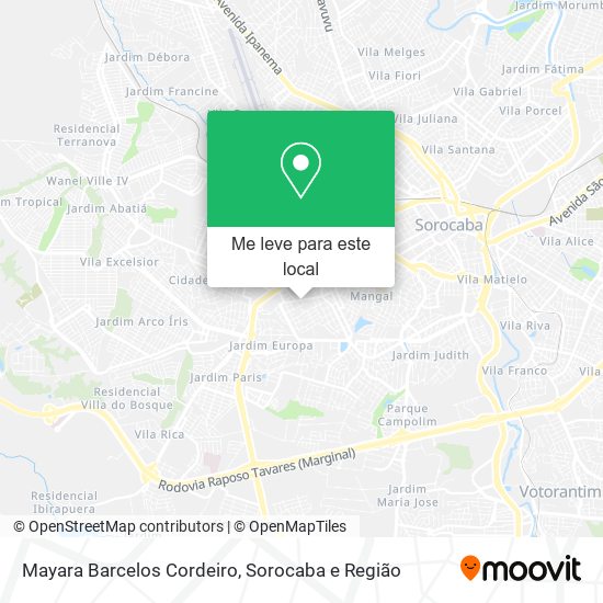 Mayara Barcelos Cordeiro mapa