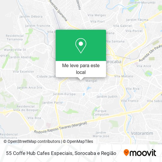 55 Coffe Hub Cafes Especiais mapa