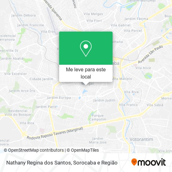 Nathany Regina dos Santos mapa