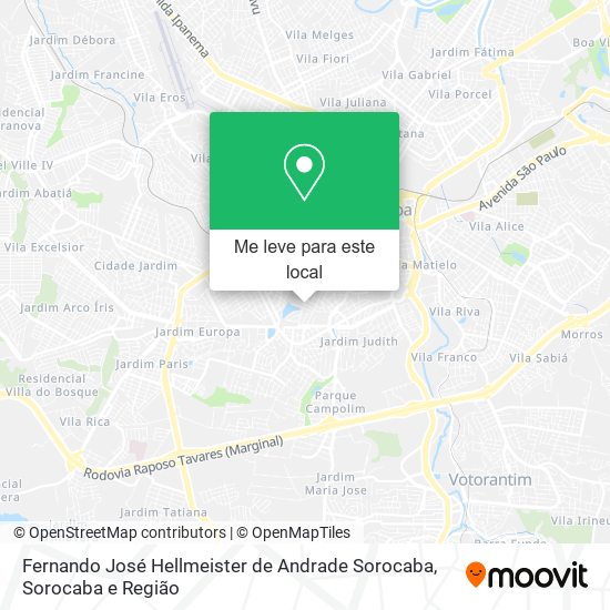 Fernando José Hellmeister de Andrade Sorocaba mapa