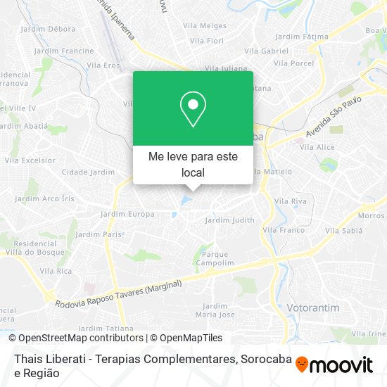 Thais Liberati - Terapias Complementares mapa