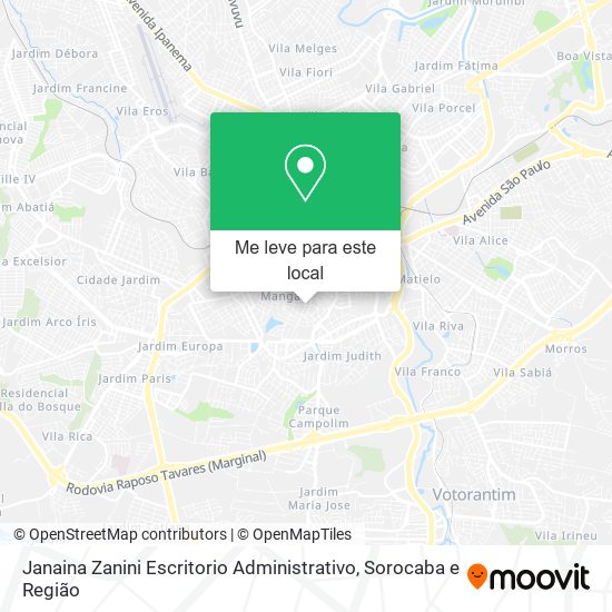 Janaina Zanini Escritorio Administrativo mapa