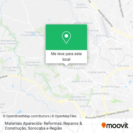 Materiais Aparecida- Reformas, Reparos & Construção mapa