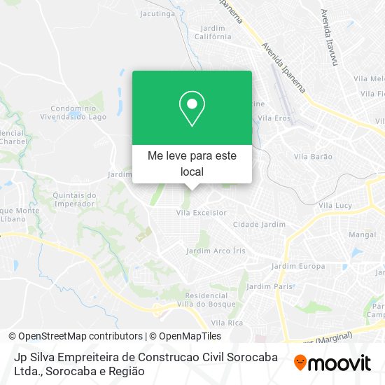 Jp Silva Empreiteira de Construcao Civil Sorocaba Ltda. mapa