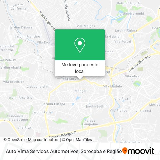 Auto Vima Servicos Automotivos mapa