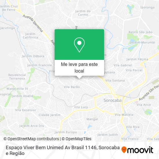 Espaço Viver Bem Unimed Av Brasil 1146 mapa