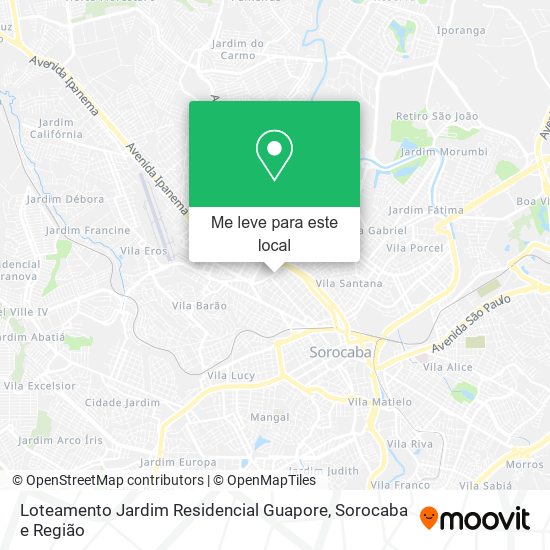 Loteamento Jardim Residencial Guapore mapa