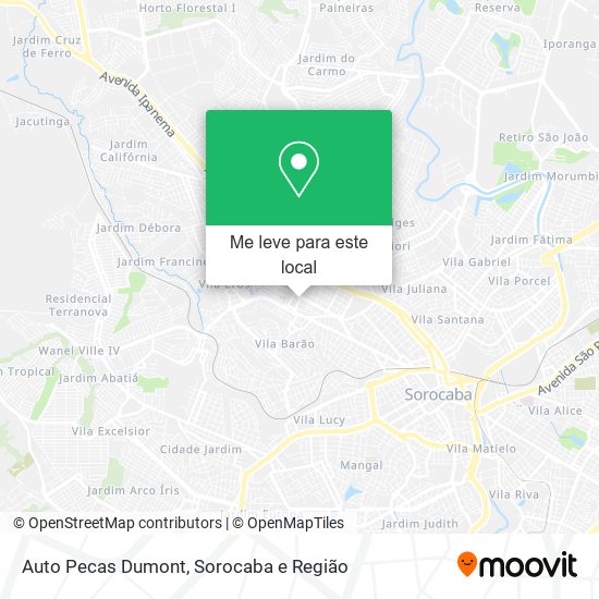 Auto Pecas Dumont mapa