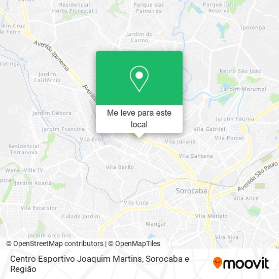 Centro Esportivo Joaquim Martins mapa