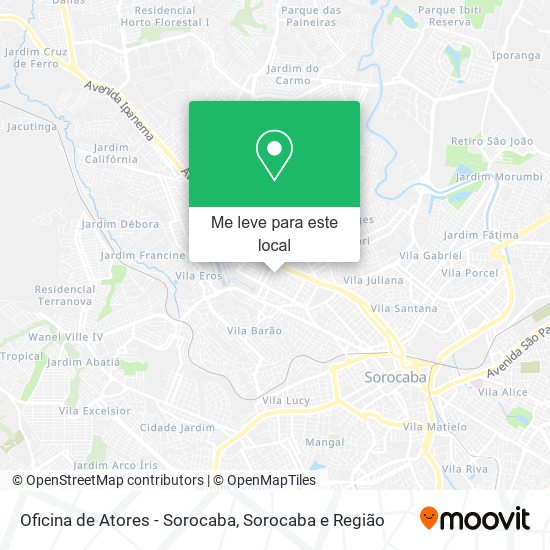 Oficina de Atores - Sorocaba mapa