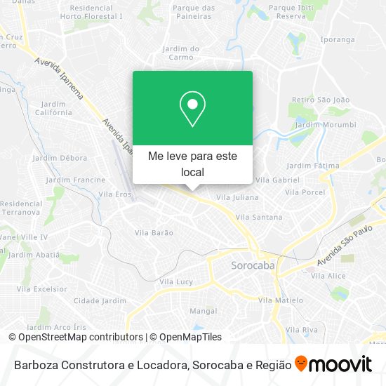 Barboza Construtora e Locadora mapa