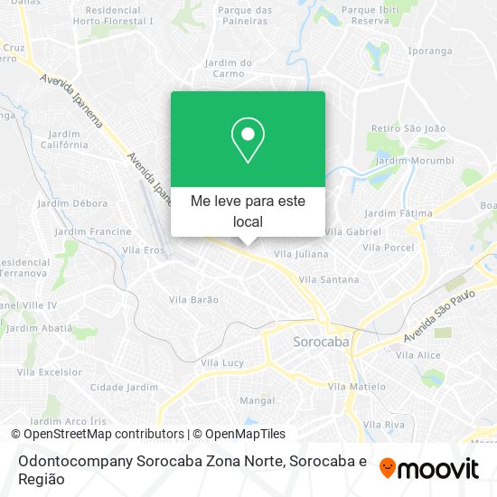 Odontocompany Sorocaba Zona Norte mapa