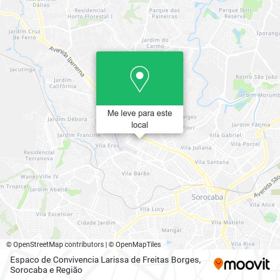 Espaco de Convivencia Larissa de Freitas Borges mapa