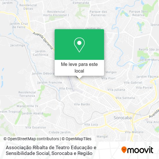 Associação Ribalta de Teatro Educação e Sensibilidade Social mapa