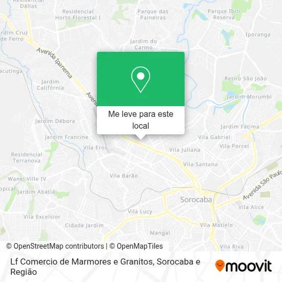 Lf Comercio de Marmores e Granitos mapa
