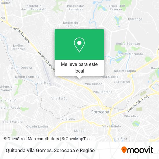 Quitanda Vila Gomes mapa