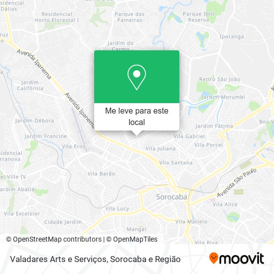 Valadares Arts e Serviços mapa