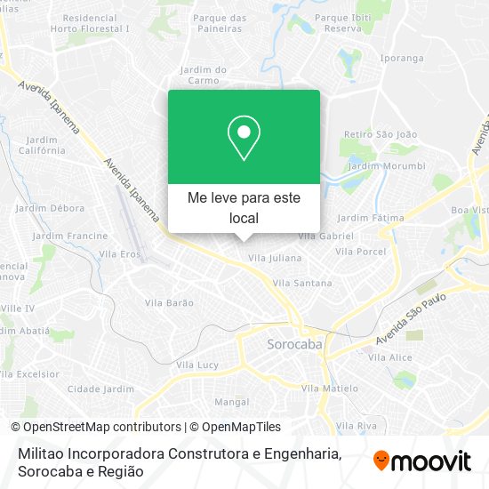 Militao Incorporadora Construtora e Engenharia mapa