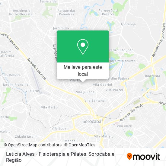 Leticia Alves - Fisioterapia e Pilates mapa