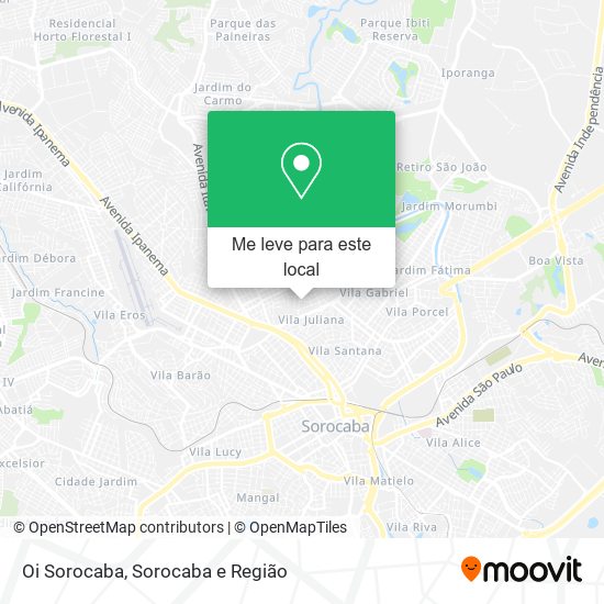 Oi Sorocaba mapa