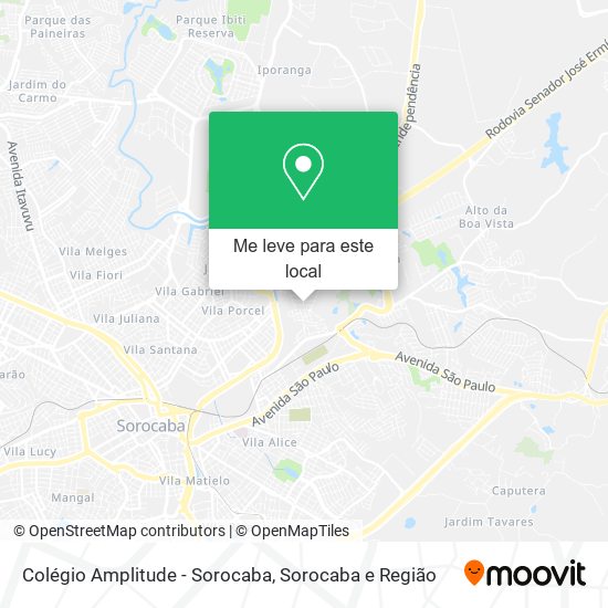 Colégio Amplitude - Sorocaba mapa