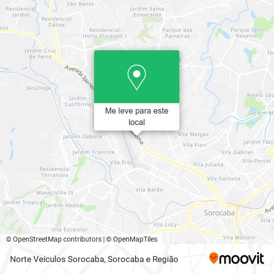 Norte Veículos Sorocaba mapa